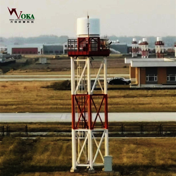 机场道面易折塔架，5米卫星导航着陆易折易碎杆，玻璃钢避雷针