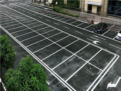 苏州吴中区郭巷热熔停车位划线、装卸货区画线图2